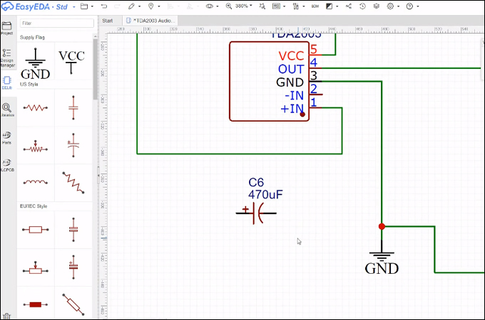 easyeda circuit diagram maker