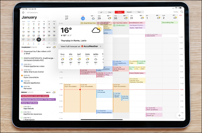 fantastical ipad planner app