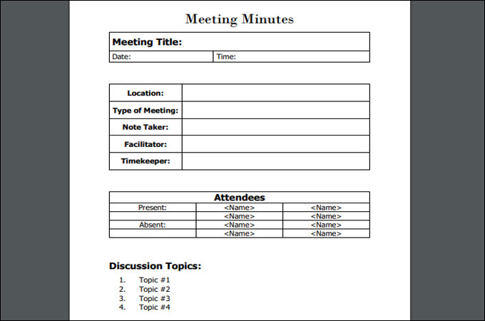 minuto reunião pdf sampletwo
