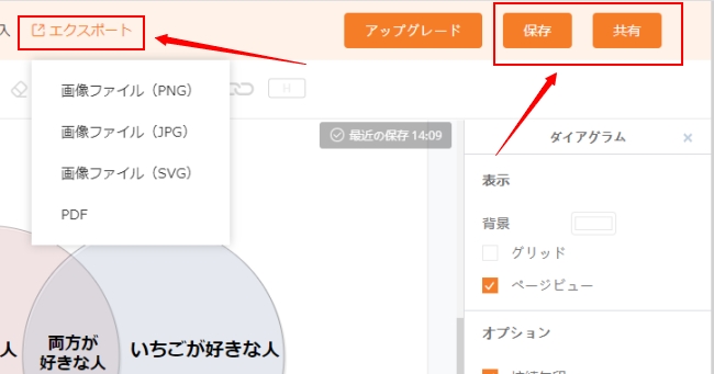 ベン図を保存
