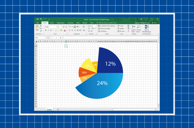 how to create pie chart in excel 2016