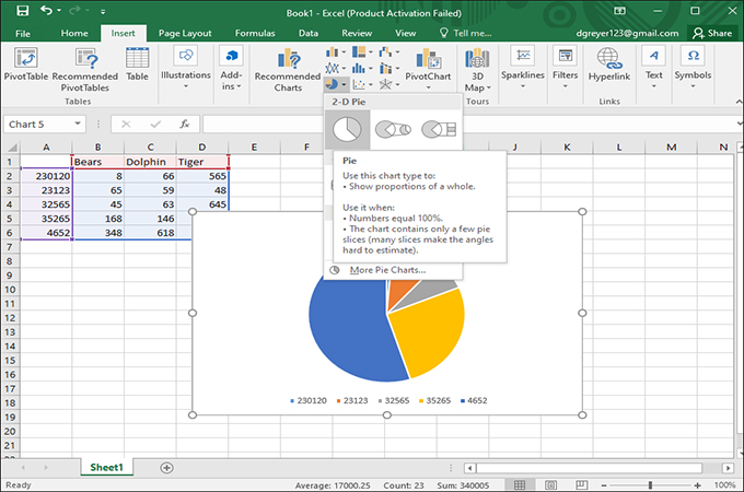 How to Make a Pie Chart in Excel 2010, 2013, 2016?
