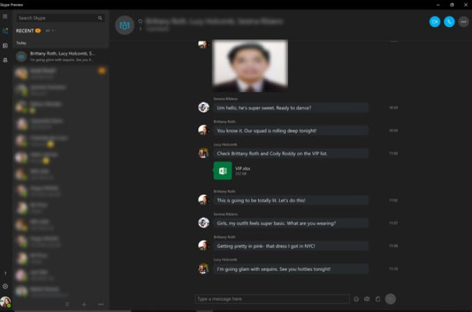 Skype Messages collaboration tool