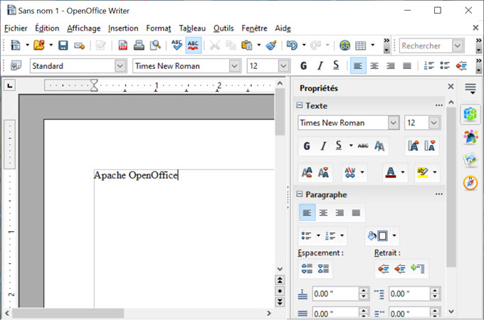 Apache OpenOffice alternatives à Microsoft Word