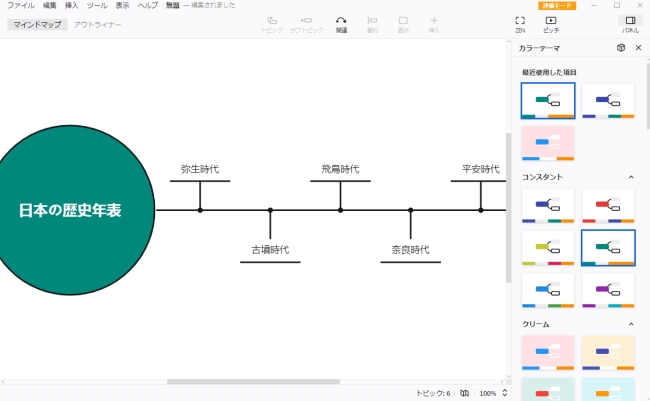 XMindタイムライン