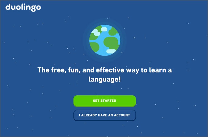 Duolingo app to learn english