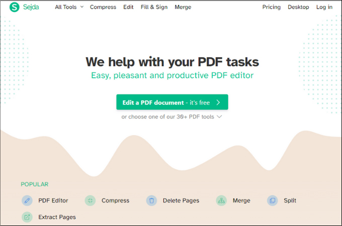 Sejda PDF Editing Apps