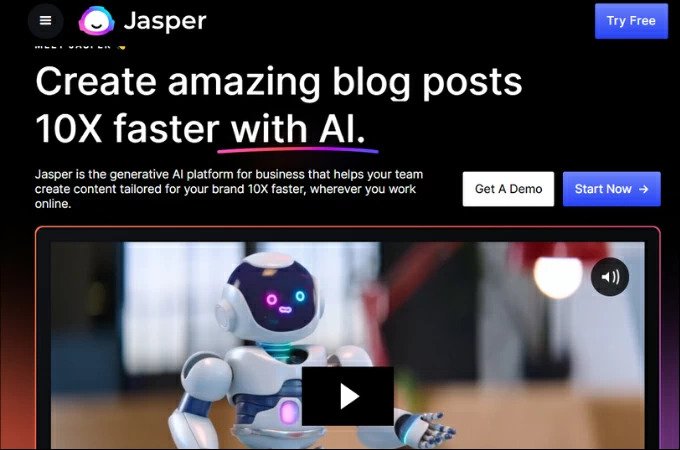 Jasper générateur de texte par l'IA