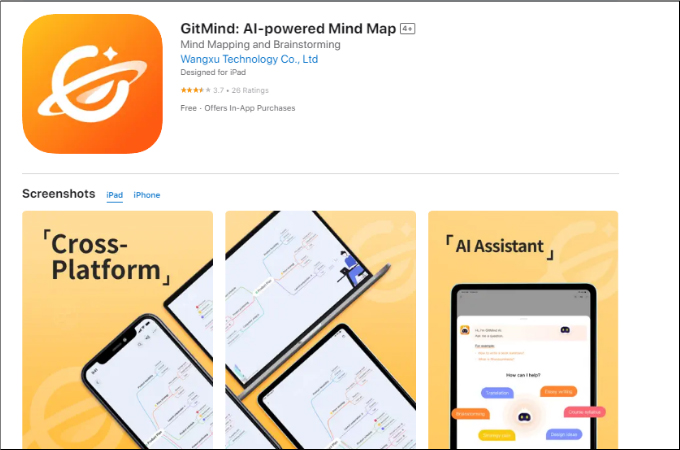 GitMind AI-powered Mind Map