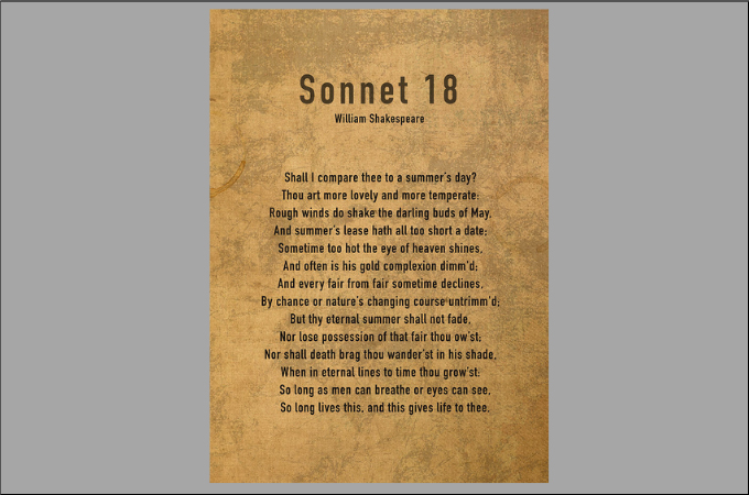 Sonnet18 좋은 시