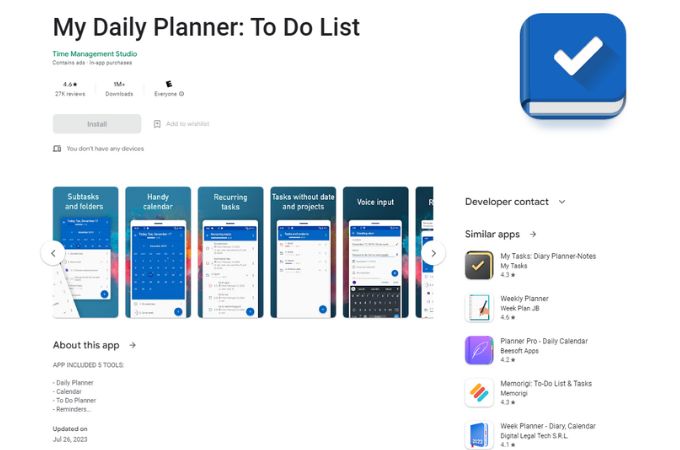 daily planner apps mydailyplanner