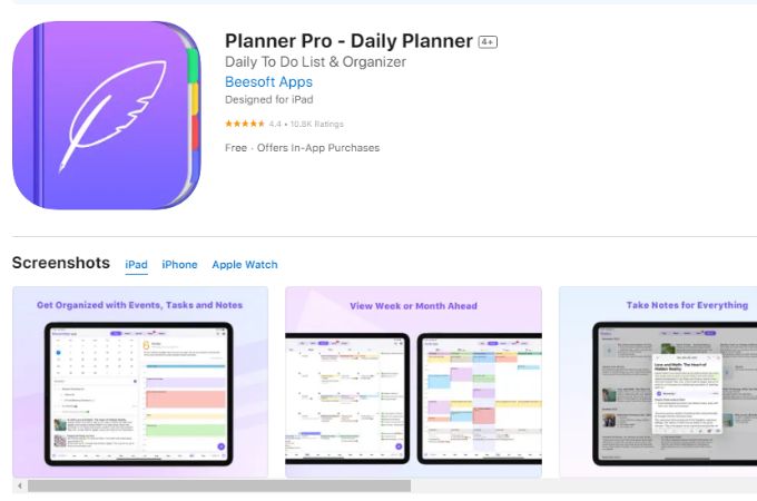 daily planner apps plannerpro