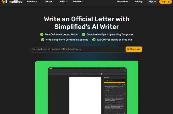 ai letter writer simplified