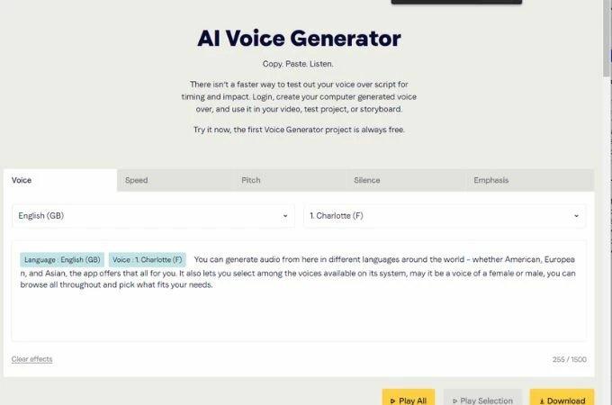 voice booking gerador de voz ai