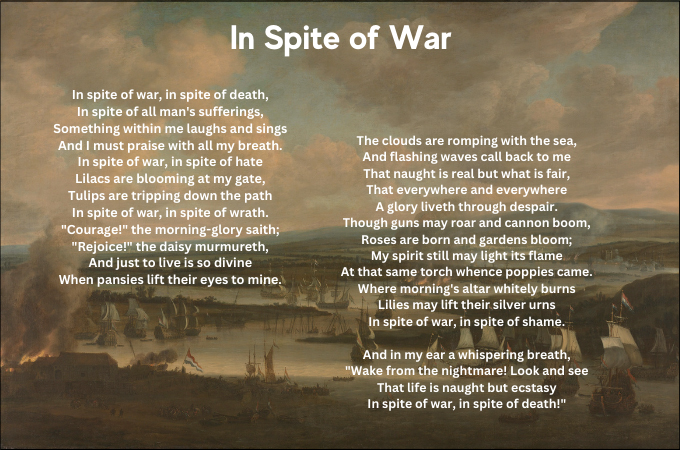 malgré la guerre poème