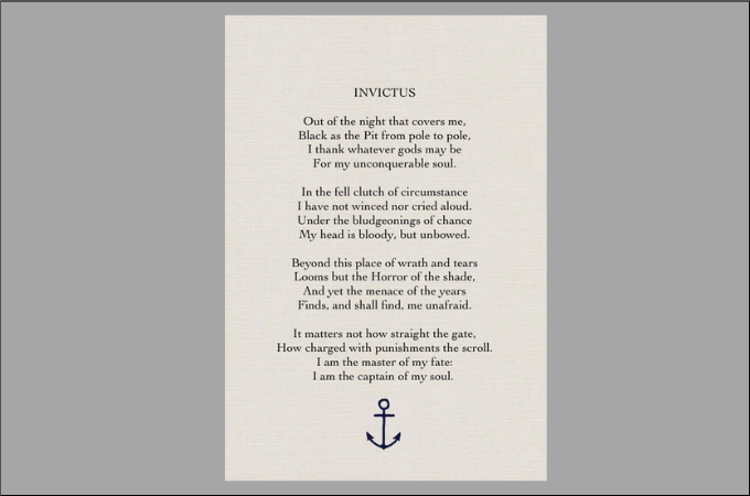 Invictus de William Ernest Henley