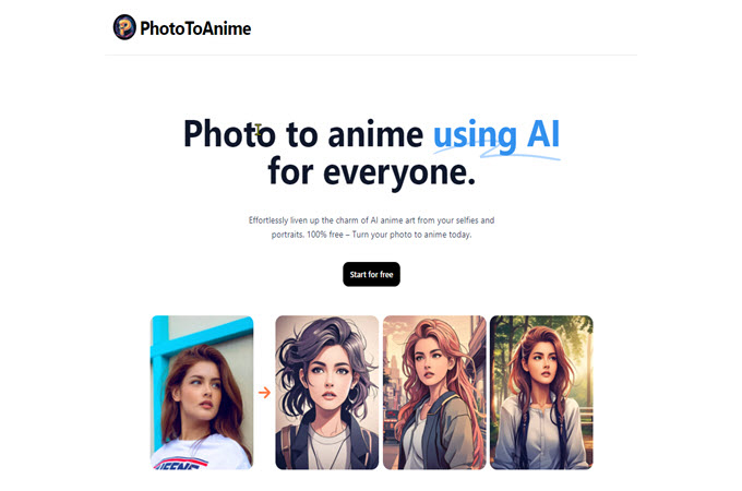 Photo to anime generator from photo 