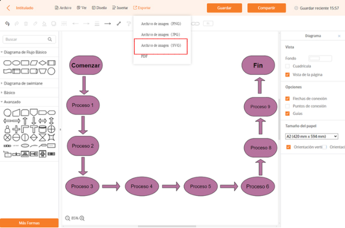 diagrama de flujo de powerpoint en gitmind