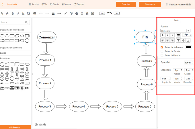 diagrama de flujo de powerpoint en gitmind