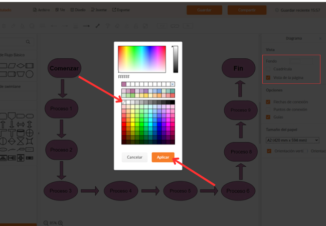 diagrama de flujo de powerpoint en gitmind