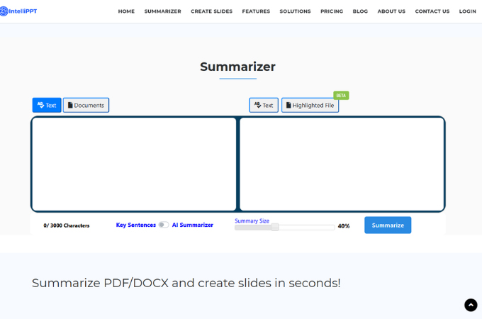 intellippt ai pdf summarizer