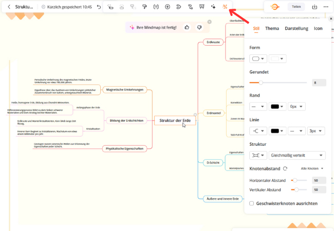 mind map anpassen