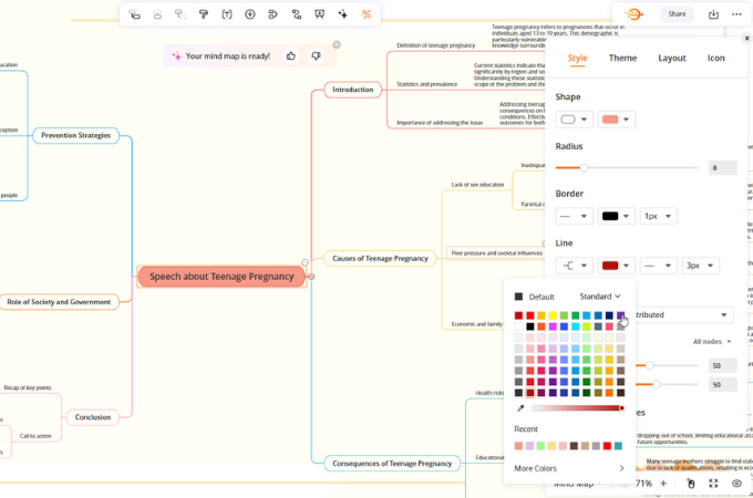 edit mindmap