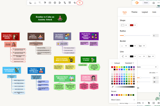 edit routine mindmap