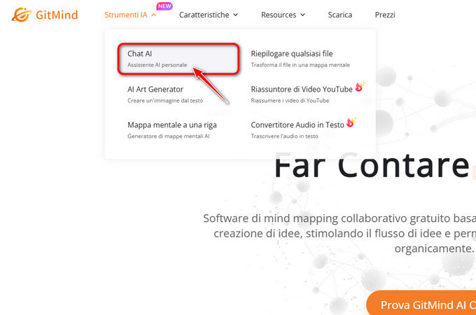 chatta ora con gitmind ai