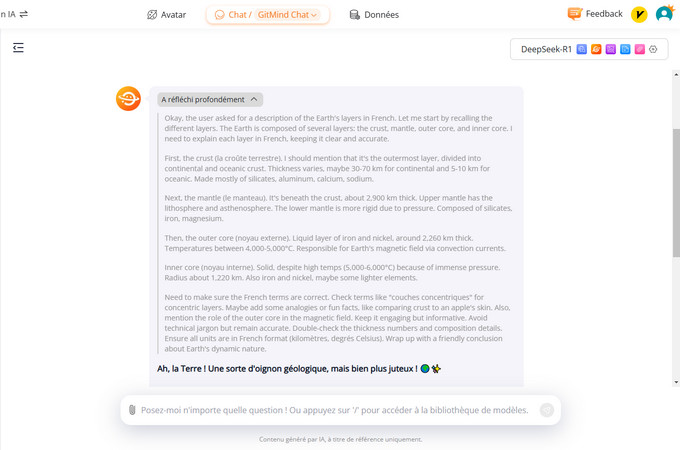 résultat gitmind deepseek