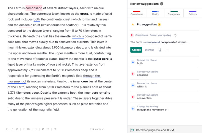 grammarly spell checker