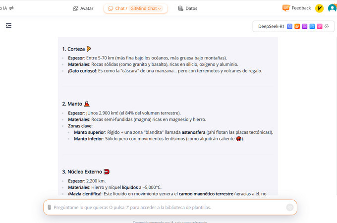 resultado del chat de inteligencia artificial de deepseek
