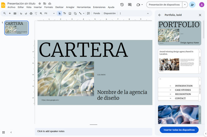 presentación de google slides