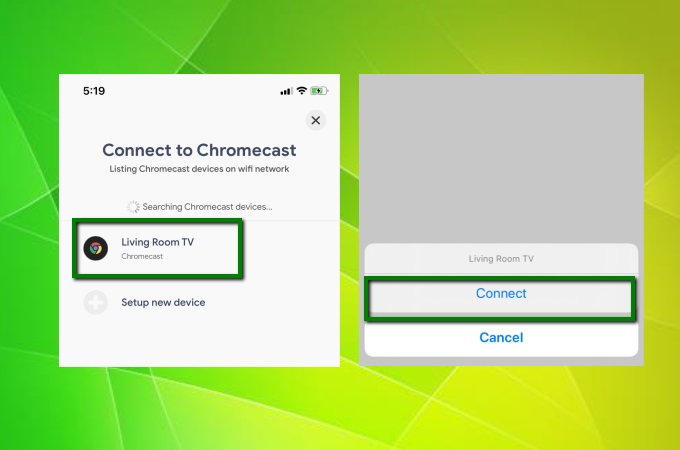 connect iPhone to Chromecast