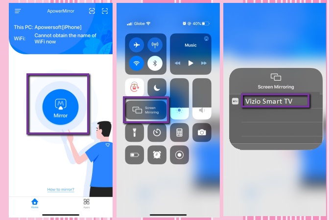 connect iPhone to Vizio smart tv