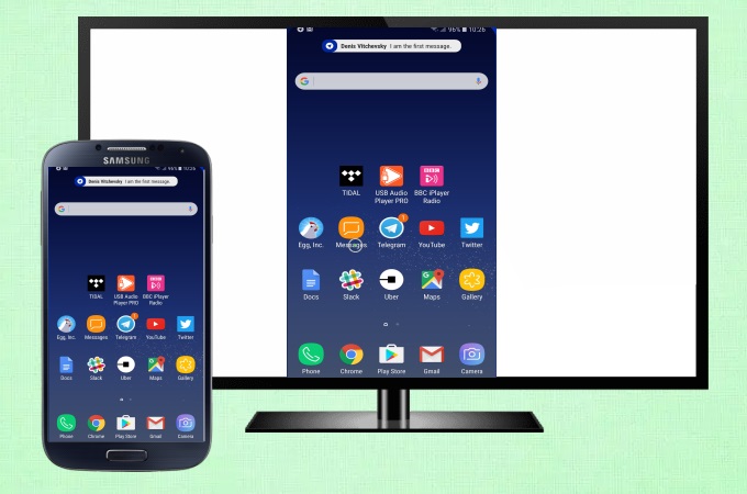 Samsung Telefon auf TV spiegeln