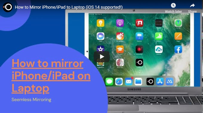 mirror iPhone to laptop