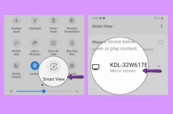 espelhar tela de Android para Samsung TV