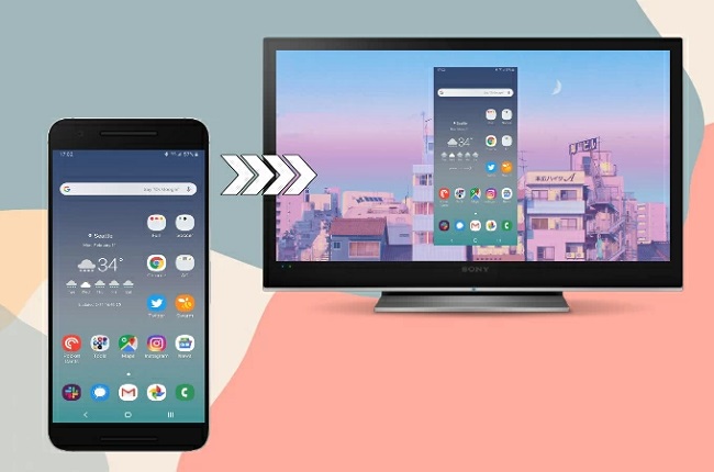 espelhar android para sony tv