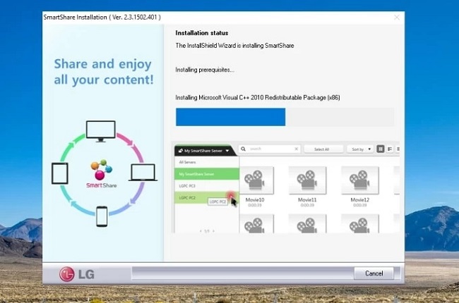 conecta Windows 10 para LG Smart TV