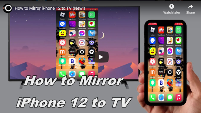 mirror iPhone 12 to TV