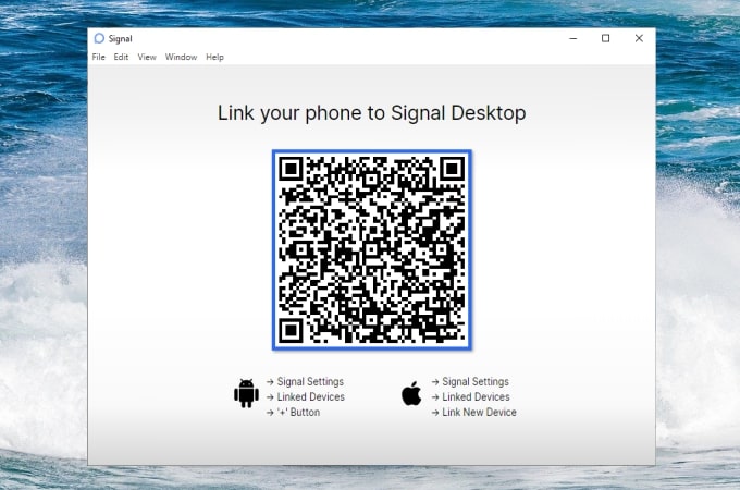 use Signal app on desktop