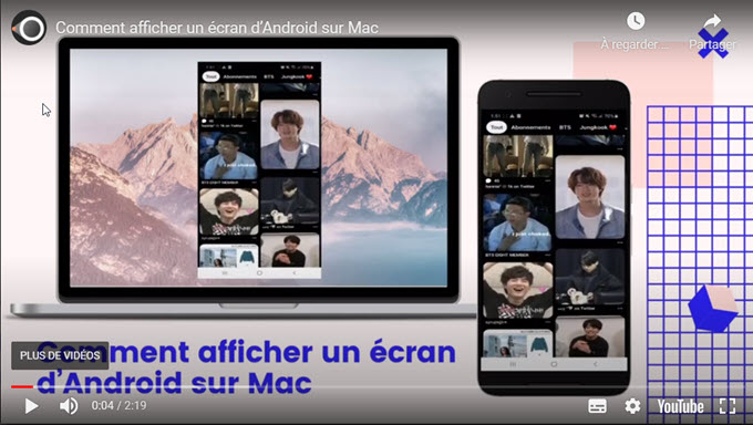diffuser android sur mac