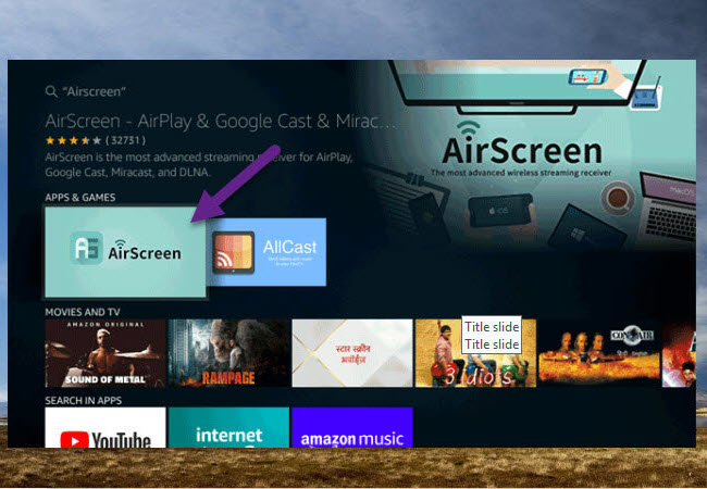 afficher l’écran Mac sur Fire TV Stick via airscreen