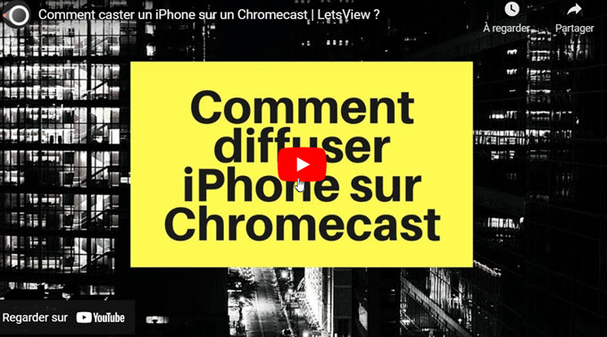 mettre en miroir l'écran iPhone sur Chromecast