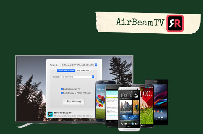 diffuser android sur sharp tv via airbeamtv 
