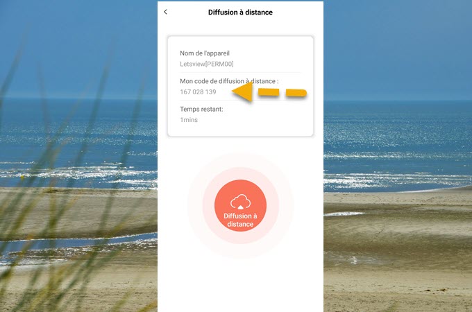 diffuser Android avec LetsView