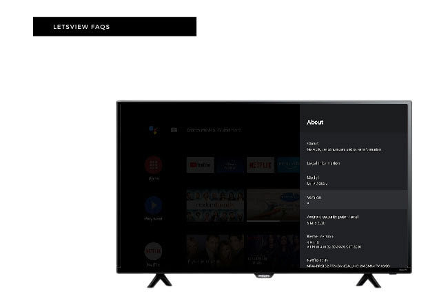 Android-Version des Fernsehers oder der Box