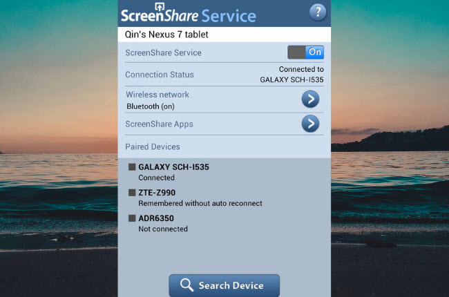 Android Handy mit ScreenShare auf Tablet spiegeln