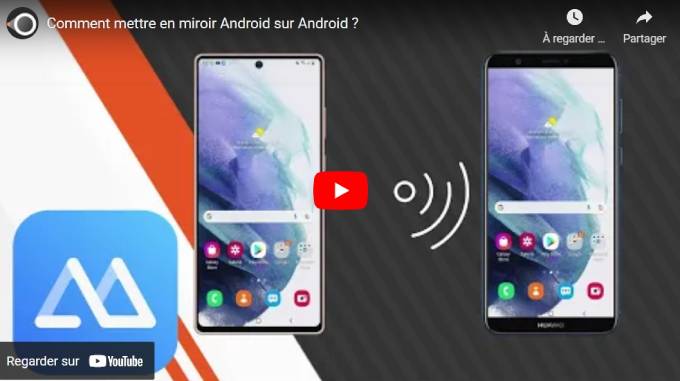 diffuser le android sur android